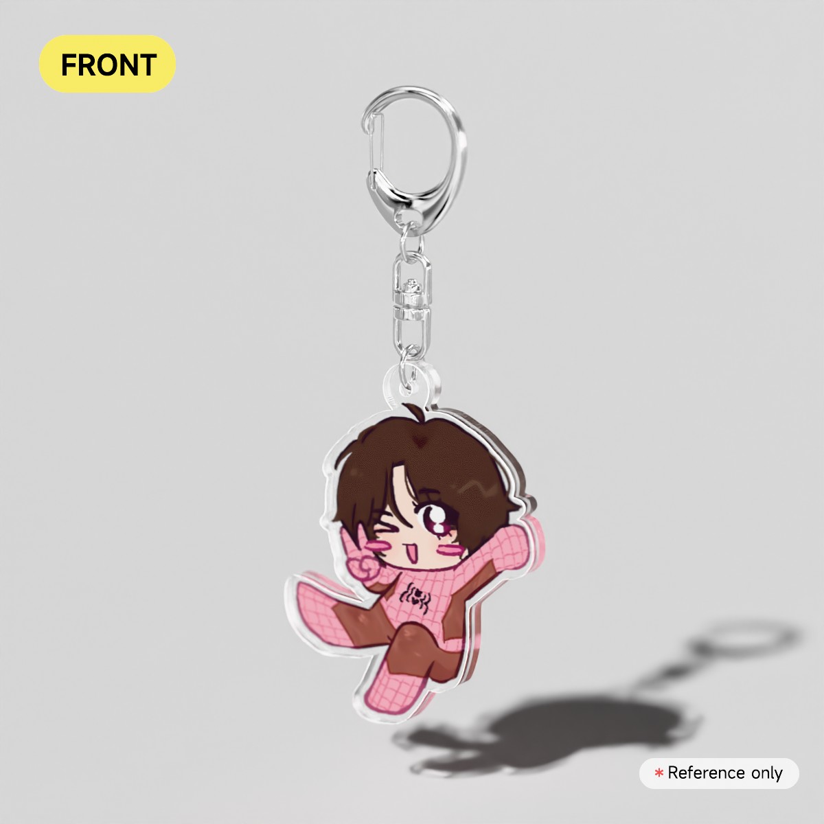 txt beomgyu x spiderman keychain