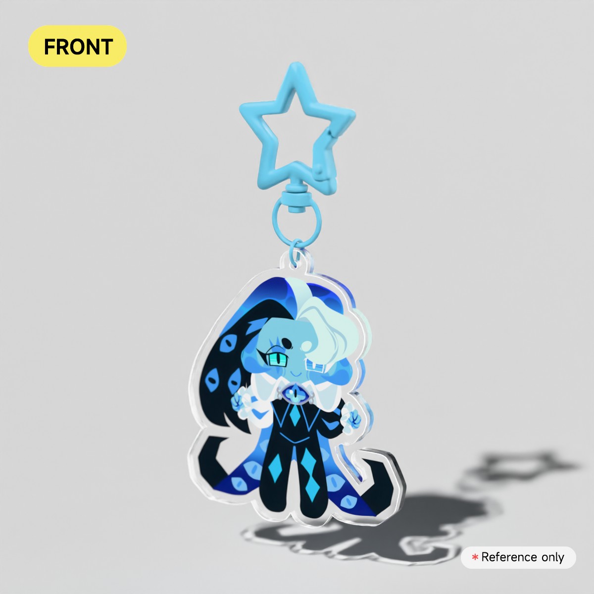 CR SHADOW MILK COOKIE | Puni Plush Chibi | Clear Acrylic Keychain