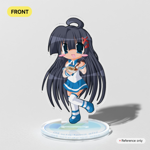 XP tan Windows OS girl acrylic standee