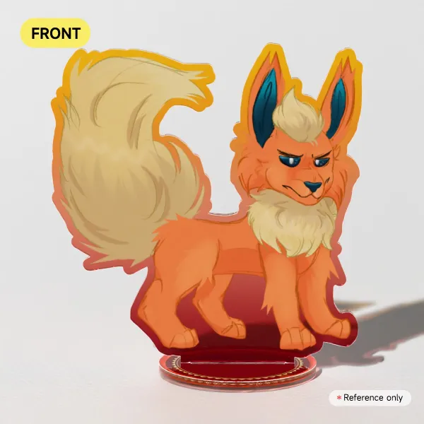 Flareon Eeveelution Pokemon Colored Edge Acrylic Standee