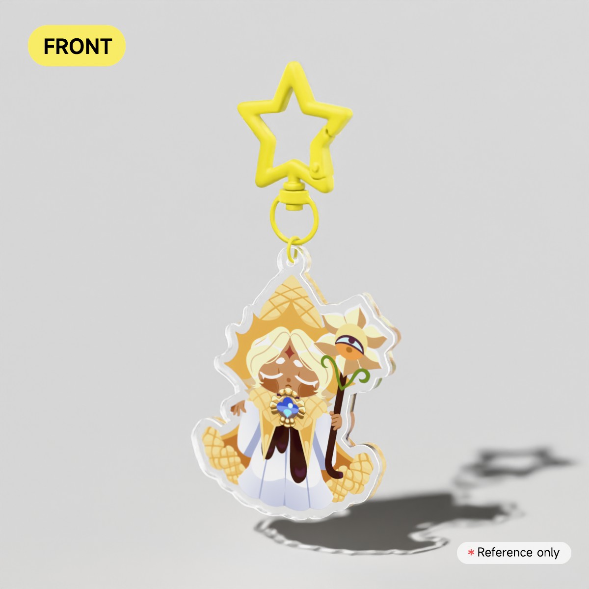 CR PURE VANILLA COOKIE | Puni Plush Chibi | Clear Acrylic Keychain