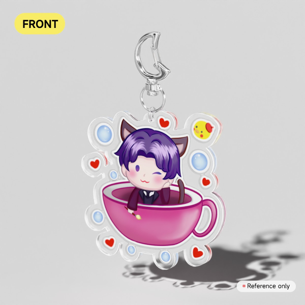 Rafayel Love and Deepspace - Yes Cat Caretaker Clear Acrylic Keychains
