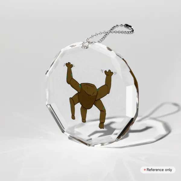 Rocky ball gemstone keychain