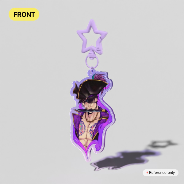 Captain Majima Colored Edge Acrylic Keychain