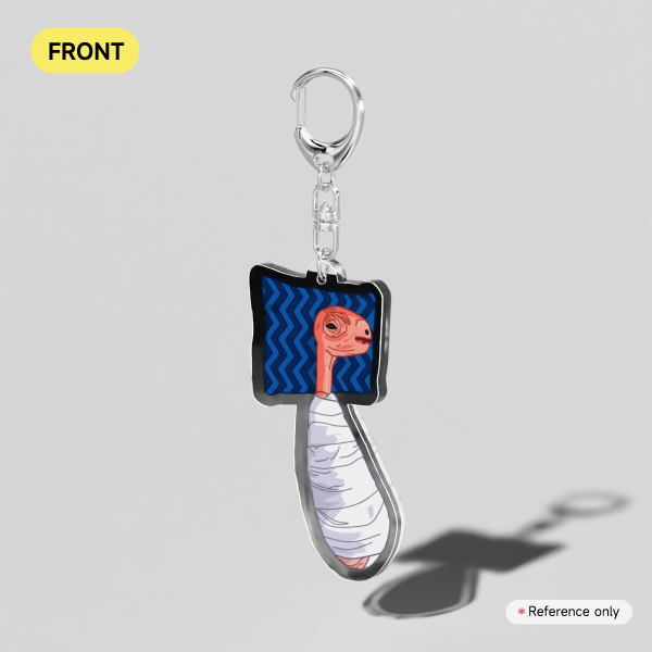 Double Sided Eraserhead Baby Keychain