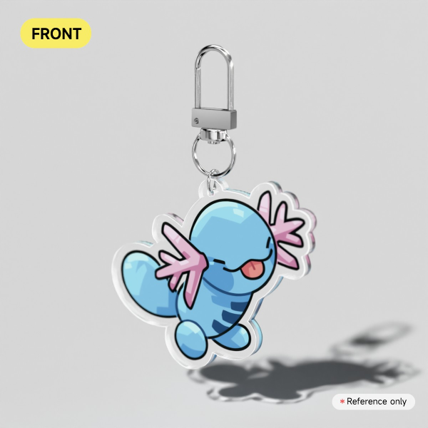 Water Axolotl Acrylic Keychain