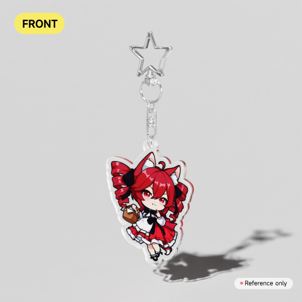 Chibi Red Riding Hood Teto Clear Acrylic Keychain