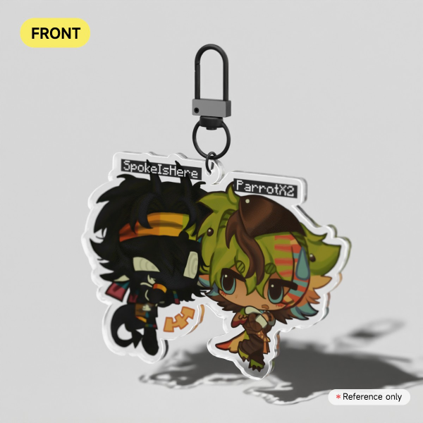 Havoc duo / ParrotX2 & Spokeishere Keychain
