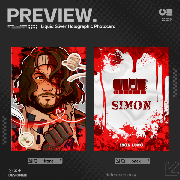Simon Liquid Silver Holographic Photocard