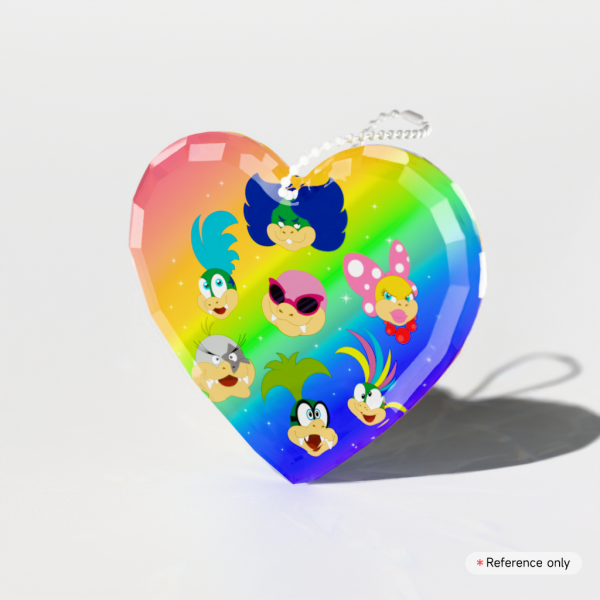 Koopalings Gemstone Heart Keychain