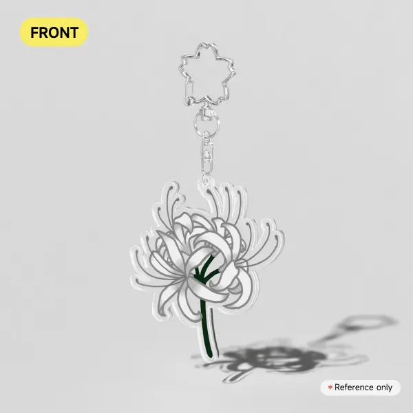 Spider Lily White Keychains
