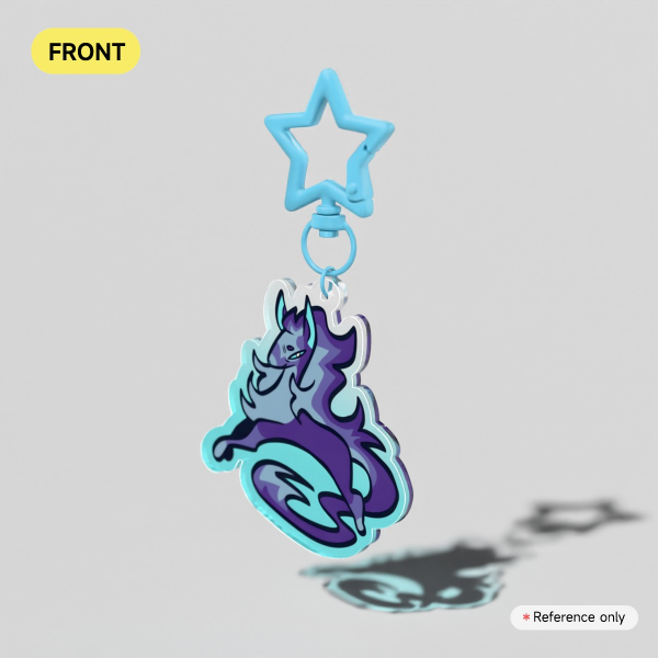 Bluestar Acrylic Colorful Bg Keychain