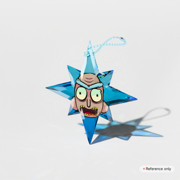 Rick Sanchez Gemstone Thick Acrylic Block Keychains
