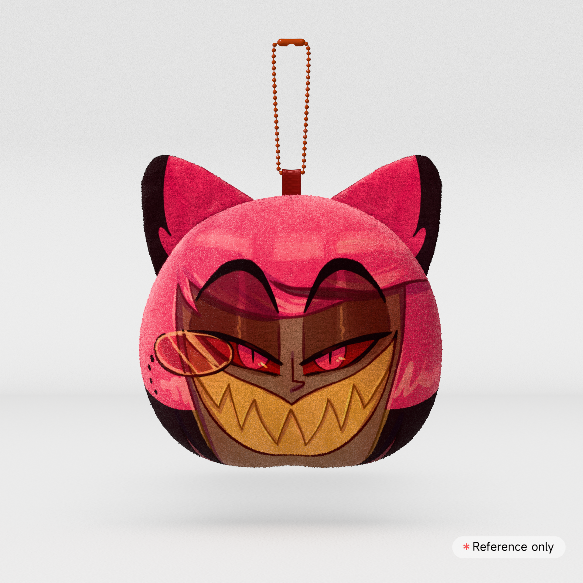 Alastor Mochi Face Plush Keychain