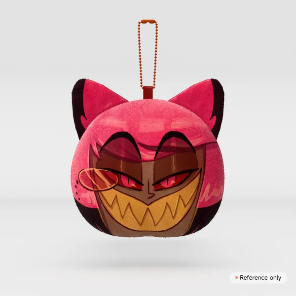 Alastor Mochi Face Plush Keychain