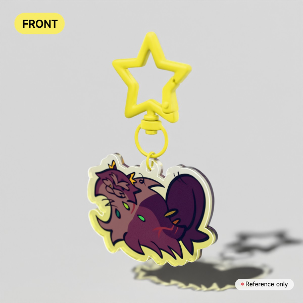 Yellowfang Acrylic Colorful Bg Keychain