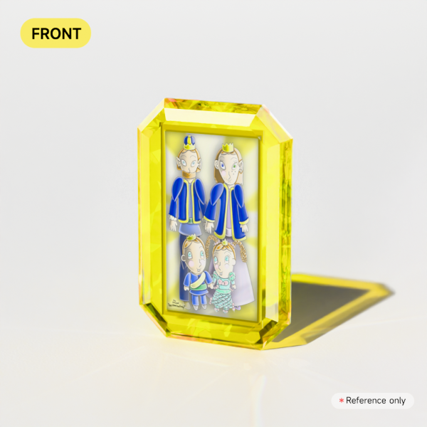 Prince & Princess's Royal Family Broken Glass Gemstone Acrylic Blocks