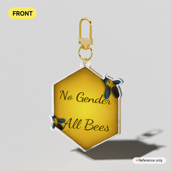 No gender all bees - carpenter bee Keychain