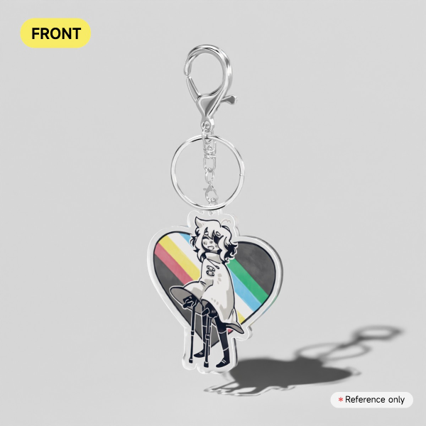 Siffrin Disability Pride Heart Acrylic Keychain
