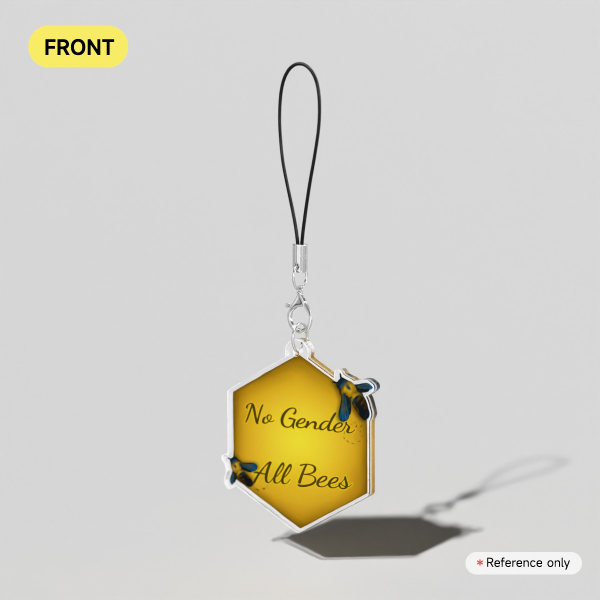 No gender all bees - carpenter bee phone charm