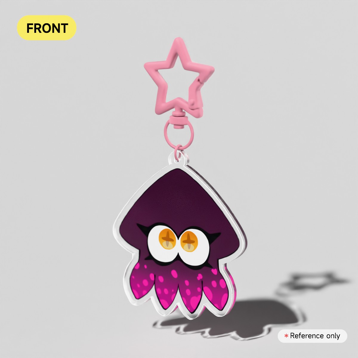 Pink squid sister keychain