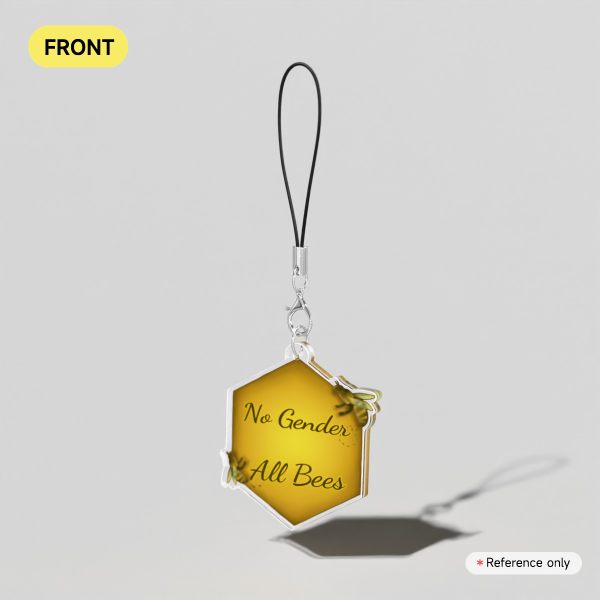 No gender all bees - honey bee phone charm