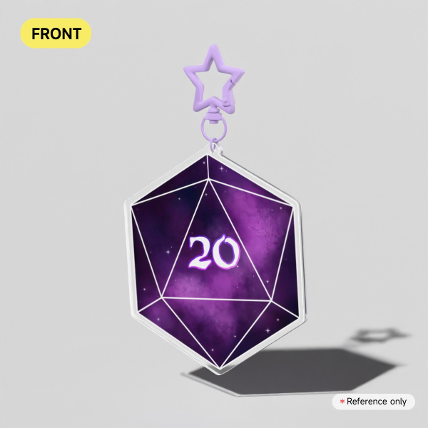 Space D20 Acrylic Keychain