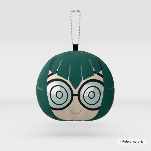 Clumsy Reporter Mochi Face Plush Keychain
