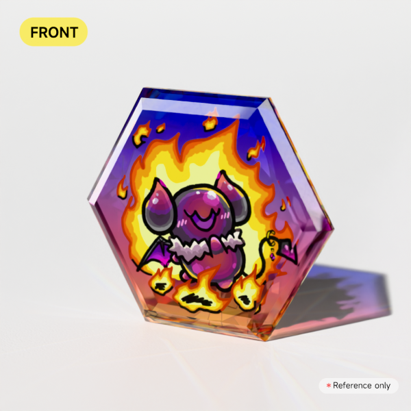 Netherling Fire Gemstone Acrylic Block (Broken Glass effect)