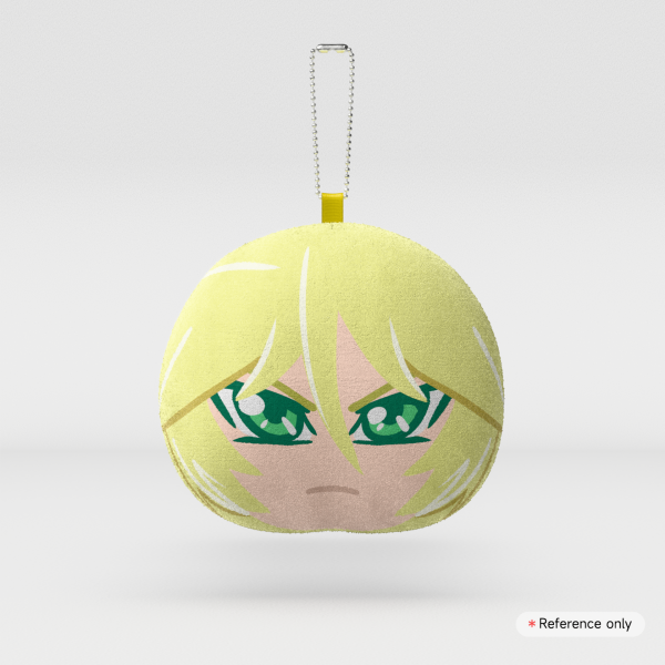 French Knight Mochi Face Plush Keychain