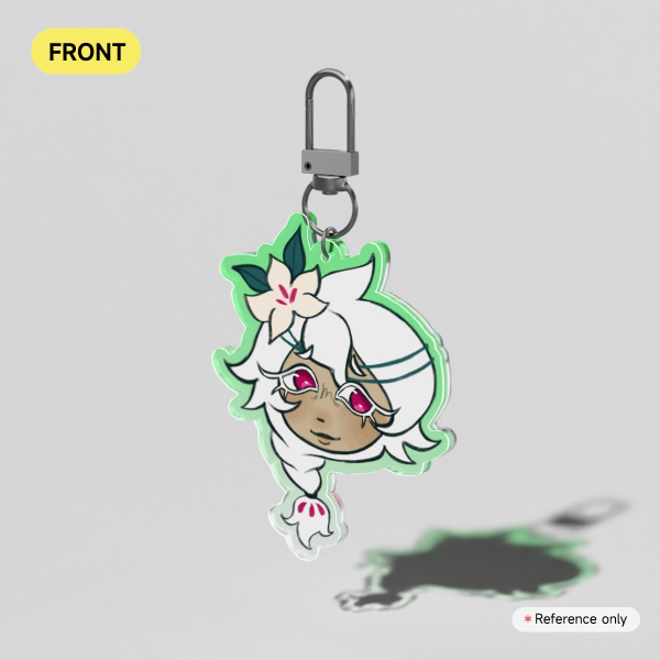 White Lily Cookie Keychain