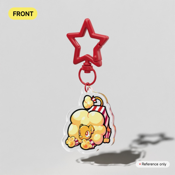 popcorn lion charm