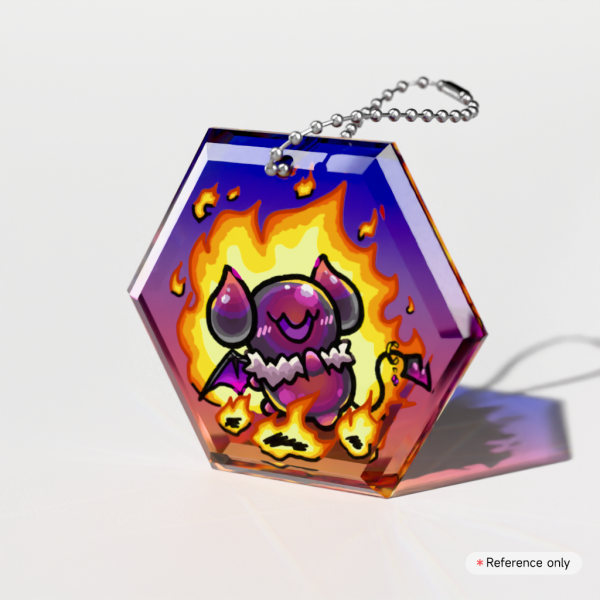 Netherling Fire Gemstone Keychain
