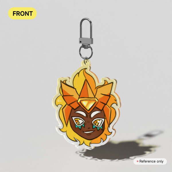 Golden Cheese Cookie Keychain
