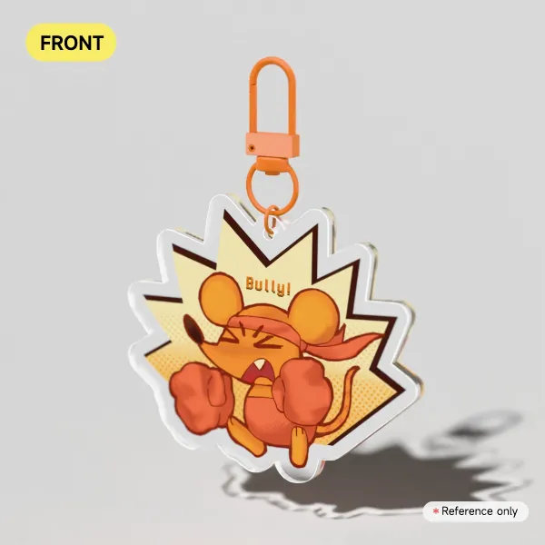 Orange Clear Acrylic Keychains
