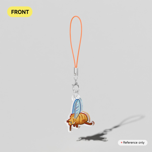Bee Fly Clear Mini Charm