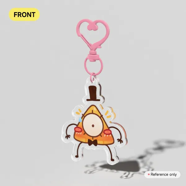 Flustered Bill cipher Keychain