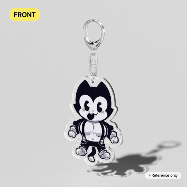 Toon Meowscles Clear Acrylic Keychain