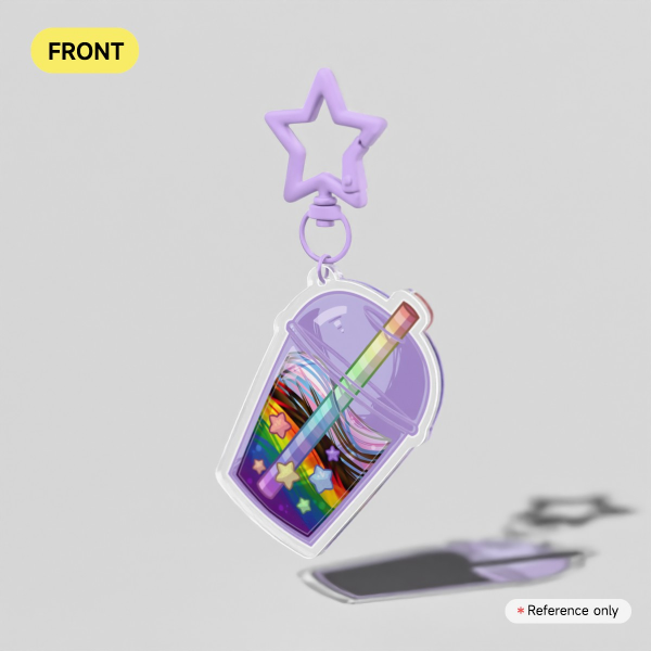 Pride Boba Keychain - Progress Pride