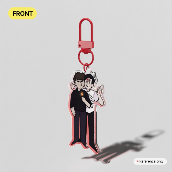dan and phil crafts acrylic keychain