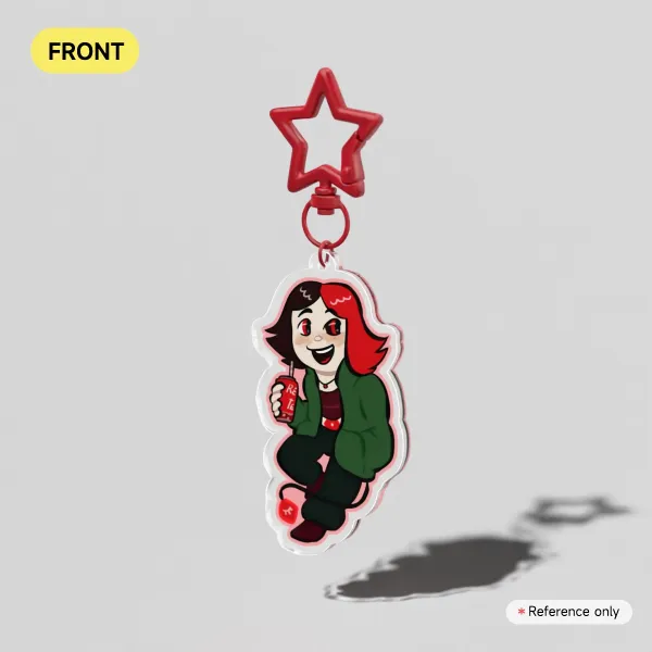 Daisy Three Stars Clear Acrylic Keychains