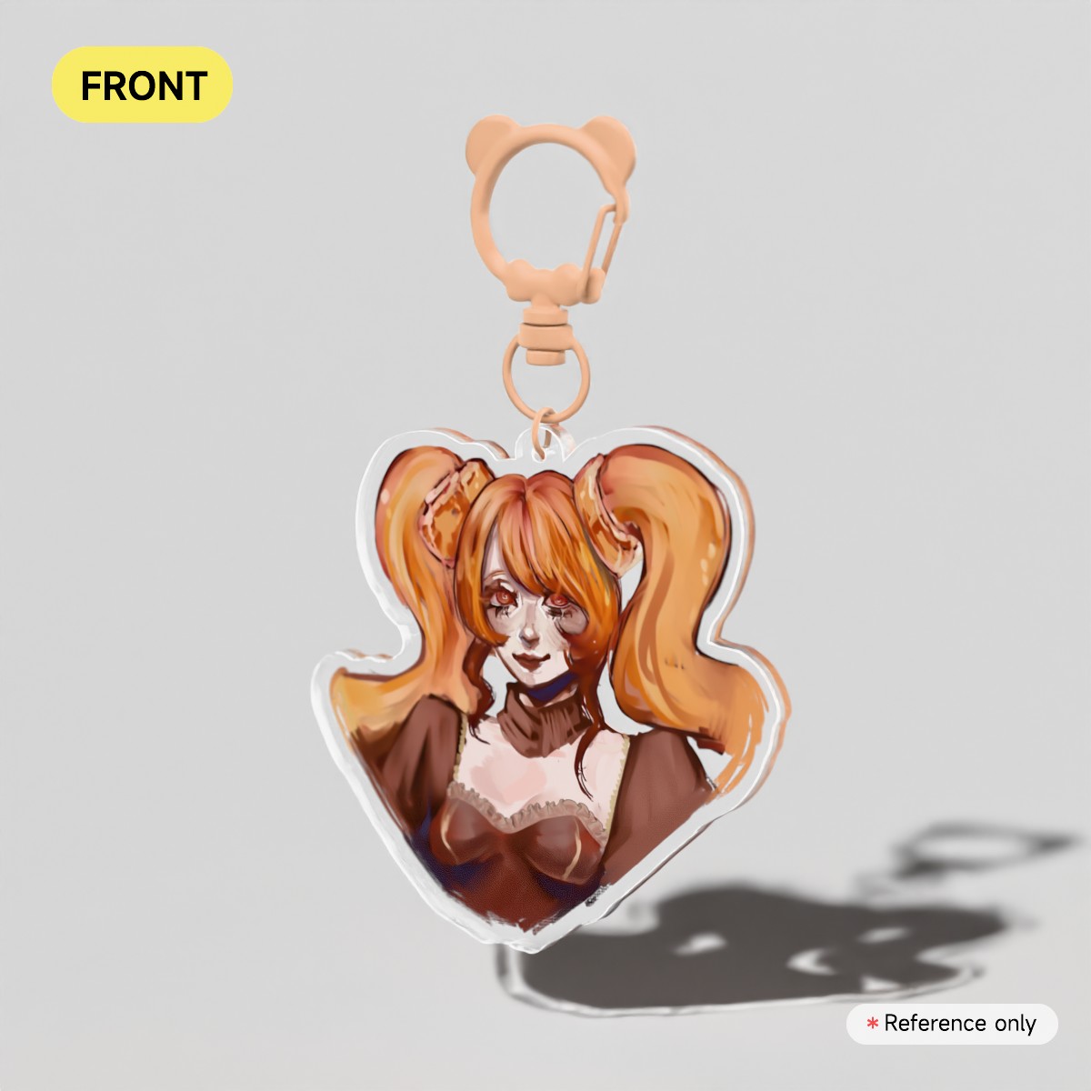Cinnmamon Roll Miku - Autumn/Fall season Clear Acrylic Keychain