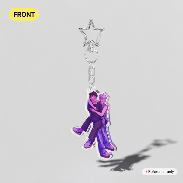 dan and phil piggyback acrylic keychain