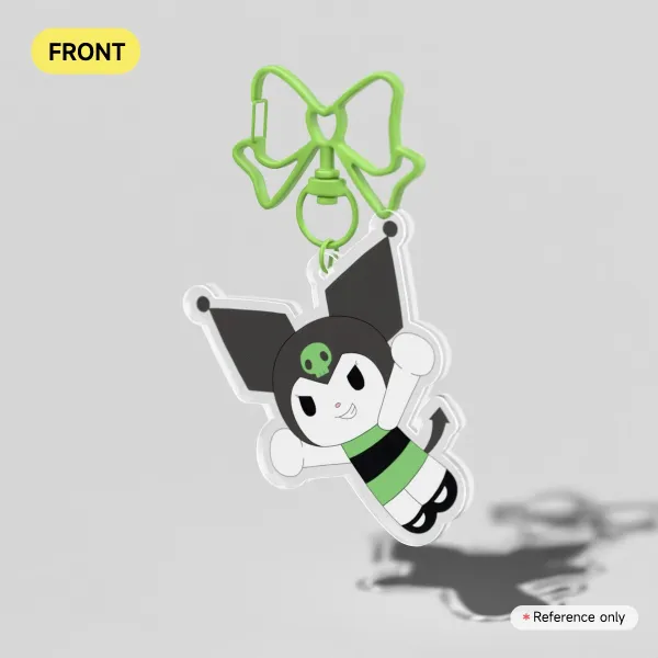 SanrioxPPG: Kuromi as Buttercup Clear Acrylic Keychain