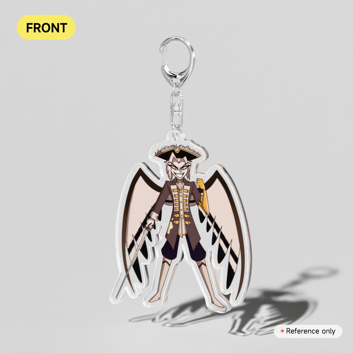 Hazbin Hotel Pirates | Commodore Lute - Clear Acrylic Keychains