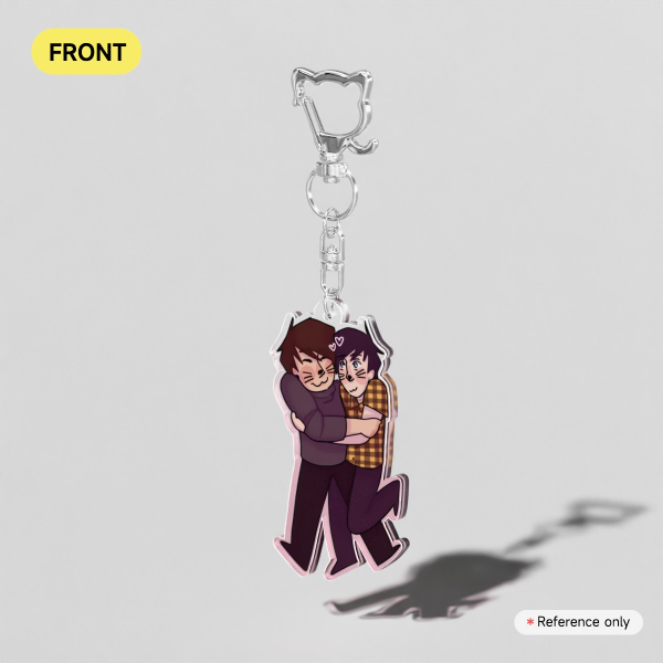 phil is not on fire acrylic keychain