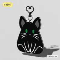 Onigiri Animals Black Cat Keychains