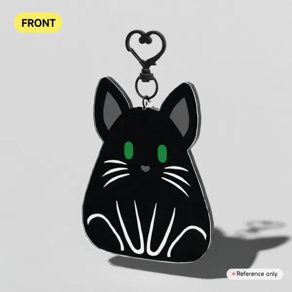 Onigiri Animals Black Cat Keychains
