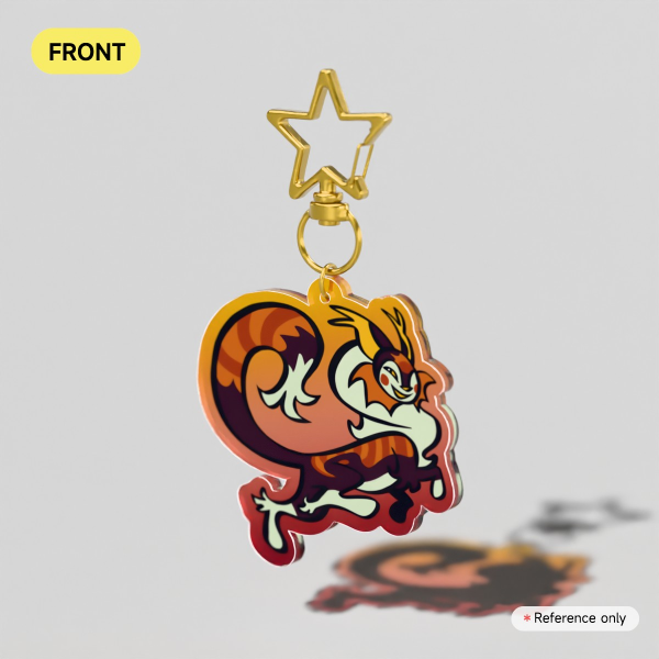 Sol Acrylic Colorful Bg Keychain
