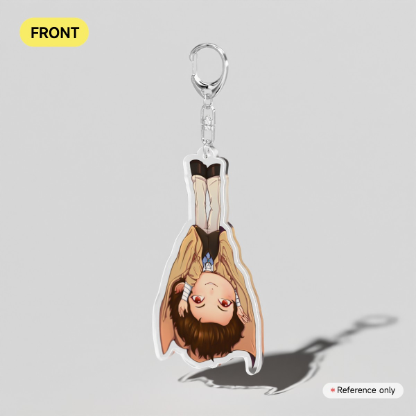 Happy Upside Down Dazai Clear Acrylic Keychains